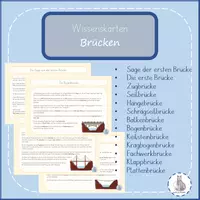 Vorschau - Stationenlernen - Sachtexte lesen - Brücken Lesekarten - Deckblatt
