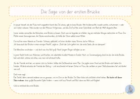 Vorschau - Stationenlernen - Sachtexte lesen - Brücken Lesekarten - Seite 1