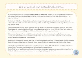 Vorschau - Stationenlernen - Sachtexte lesen - Brücken Lesekarten - Seite 2