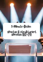 Vorschau - Arbeitsblätter - 1-Minute-Reden spontan & strukturiert sprechen (B2–C1) - Deckblatt