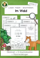 Vorschau - Arbeitsblätter - Lese-Mal- und Abschreibheft "Im Wald" (Klasse 1) - Deckblatt