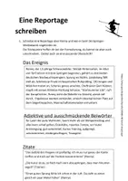 Vorschau - Arbeitsblätter - Reportage schreiben (Arbeitsblatt) - Seite 2