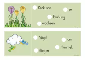 Vorschau - Stationenlernen - Purzelsätze/Schüttelsätze Frühling - Seite 1