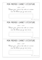 Aperçu - Feuilles d'exercices - Carnet d'écriture quotidien - Page 1