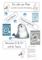 Vorschau - Lehrpläne/Lehrermaterial - Jahresthema: Ein Jahr am Meer- Countdown mit Anleitungsbrief - Deckblatt