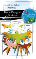 Vorschau - Mal- und Bastelvorlagen - Bunte Papageien: Bastelvorlage und Anleitung - Deckblatt