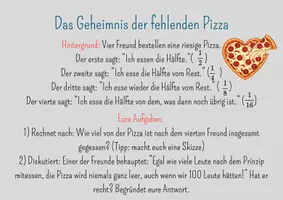 Vorschau - Aufgabenkarten - Knobelaufgaben Ganzes/ Bruchrechnung - Deckblatt
