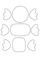 Vorschau - Mal- und Bastelvorlagen - Bonbons Bastelvorlagen Fasching/Karneval - Kunst in der Grundschule - Seite 3
