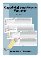 Vorschau - Arbeitsblätter - Klappdiktat Texte Abschreiben Merkwörter - Deckblatt