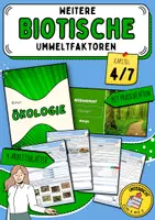 Vorschau - Arbeitsblätter - Weitere biotische Umweltfaktoren (Räuber-Beute-Beziehungen / Konkurrenz / Symbiose / Parasitismus / Ökologie / Biologie) - Deckblatt