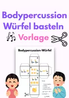 Vorschau - Spiele - Bodypercussion-Würfel: Vorlage zum Ausschneiden - Deckblatt