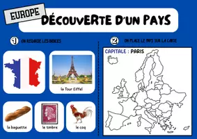 Aperçu - Présentation / Support pour le tableau - Kit tour du monde diapo collectif + fichier élève - Page 3