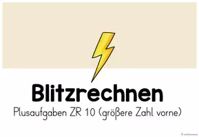 Vorschau - Spiele - Blitzrechnen (Digitale Tafel) - Addition ZR 10 (größere Zahl vorne) (Mathe Klasse 1) - Seite 3