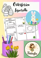 Vorschau - Mal- und Bastelvorlagen - Mein Osterferien Leporello - 2 fach differenziert - Deckblatt
