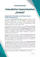 Vorschau - Stundenentwürfe - Darstellendes Spiel: Interaktive Improvisation "Orakel" - Seite 1
