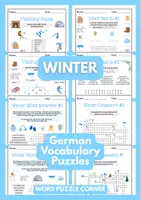 Vorschau - Arbeitsblätter - Winterwörter: German Vocabulary Puzzles - Deckblatt