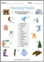 Vorschau - Arbeitsblätter - Winterwörter: German Vocabulary Puzzles - Seite 3