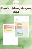 Vorschau - Fördermaterial/Inklusion - DaZ Beobachtungsbogen | Förderbedarf dokumentieren | Elterngespräche vorbereiten - Deckblatt
