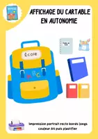 Aperçu - Affichage - Affichage du cartable - Page de couverture