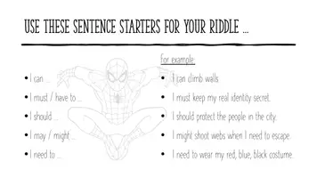 Vorschau - Arbeitsblätter - Superheroes Riddle & Writing Challenge - Modal Verbs - Seite 3