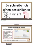 Vorschau - Unterrichtsreihen - Materialpaket: Einen persönlichen Brief schreiben - Deckblatt