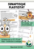 Vorschau - Arbeitsblätter - Neurobiologie Lernen Synaptische Plastizität LTP, LTD, Hebb - Deckblatt