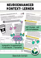Vorschau - Arbeitsblätter - Neuroenhancer Synaptische Plastizität Gehirn Lernen Neurobiologie - Deckblatt