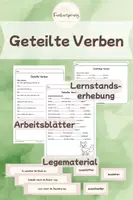 Vorschau - Spiele - Trennbare Verben | Arbeitsblätter | Legematerial mit Selbstkontrolle - Deckblatt