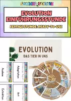 Vorschau - Stundenentwürfe - Evolution Unterricht Biologie – komplette Einführungsstunde Materialpaket Sekundarstufe Einführung Unterricht – komplette Stunde - Deckblatt