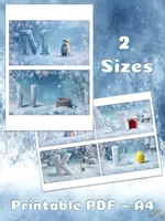 Aperçu - Fiches - Winter-Themed Alphabet Flashcards | 26 Printable ABC Cards for Kids - Page 1