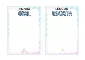 Vista previa - Tarjetas / Manipulativos - Tarjetas LENGUA ORAL y LENGUA ESCRITA - página 2