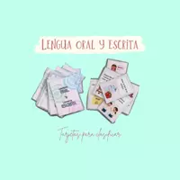 Vista previa - Tarjetas / Manipulativos - Tarjetas LENGUA ORAL y LENGUA ESCRITA - Portada
