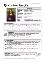 Vorschau - Arbeitsblätter - Kunst verstehen: Mona Lisa – Infoblatt & Bildanalyse für den Kunstunterricht - Seite 1