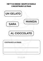 anteprima - Esercizi - Costruzione della frase: Ordina le parole - Pagina 1