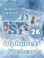 förhandsvisning - Winter-Themed Alphabet Flashcards | 26 Printable ABC Cards for Kids - försättsblad