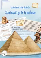 Vorschau - Arbeitsblätter - Hochkultur Ägypten - Bau der Pyramiden (Geschichte, Klasse 5/6) - Deckblatt