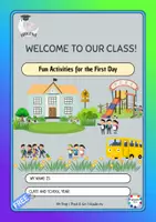 Vista previa - Hojas de trabajo - FREE Back to School-First Day Activities & All About Me - Portada