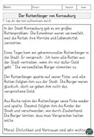Vorschau - Arbeitsblätter - Sage Der Rattenfänger von Korneuburg Sachtext, Lesen und Verstehen, Leseverstehen - Seite 1