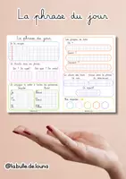 Aperçu - Feuilles d'exercices - La phrase du jour ✨ - Page de couverture
