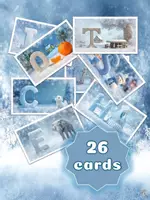 Náhľad - Winter-Themed Alphabet Flashcards | 26 Printable ABC Cards for Kids - strana 2