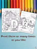 ดูตัวอย่าง - 26 Alphabet Coloring Pages | Printable Worksheets for Kids - หน้า 3