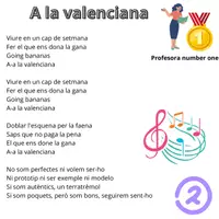 Vista previa - Hojas de trabajo - A la valenciana_cançóper omplir i sencera - Portada