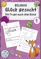 Vorschau - Arbeitsblätter - Glücksunterricht "Glück gesucht" Klasse 1 - Deckblatt