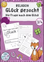 Vorschau - Arbeitsblätter - Glücksunterricht "Glück gesucht" Klasse 3/4 - Deckblatt