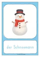 Vorschau - Bildkarten - Winter Vokabeln Deutsch + Englisch (österreichisch + deutsch) - Seite 1