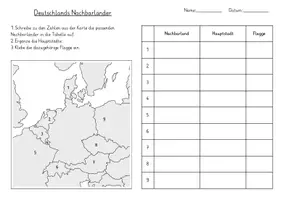 Vorschau - Arbeitsblätter - Deutschlands Nachbarländer - Seite 1