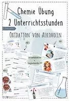 Vorschau - Stundenentwürfe - Redox - Oxidation von Alkoholen | Chemie Übung 10 | 2 fertige Unterrichtsstunden | sofort einsetzbar - Deckblatt
