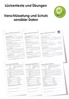 Vorschau - Arbeitsblätter - Verschlüsselung und Schutz sensibler Daten (Lückentexte, Übungen und Erklärvideo) - Deckblatt