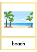 Vorschau - Präsentationen/Tafelbilder - 45+ Flashcards: At the beach (Summer, Sommer) – Englisch Grundschule, Klasse 5/6 - Seite 1