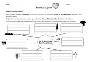 Vorschau - Arbeitsblätter - Werke der Barmherzigkeit + Lösung - Deckblatt
